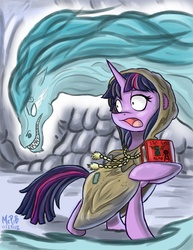 Size: 850x1100 | Tagged: safe, artist:morrisoncamaro, clover the clever, twilight sparkle, windigo, g4