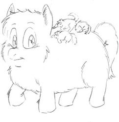 Size: 356x366 | Tagged: safe, artist:mwike, fluffy pony, fluffy pony foals, fluffy pony original art