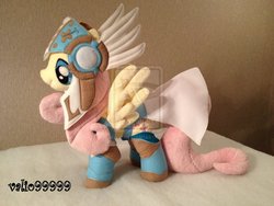 Size: 1024x768 | Tagged: safe, artist:valio99999, fluttershy, pony, g4, armor, irl, photo, plushie, solo, valkyrie profile