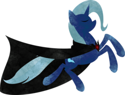 Size: 4403x3358 | Tagged: safe, artist:baxtermega, trixie, pony, unicorn, g4, magic duel, alicorn amulet, cape, clothes, coat, cutie mark, eyes closed, female, hooves, horn, lineless, mare, simple background, solo, transparent background, vector