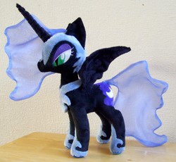 Size: 2147x1971 | Tagged: safe, artist:pinkamoone, nightmare moon, pony, g4, irl, photo, plushie, solo