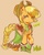 Size: 515x648 | Tagged: safe, artist:kiisuke, applejack, earth pony, pony, g4, suited for success, braid, braided tail, clothes, dress, gala, hoof boots, pixiv, solo, tail