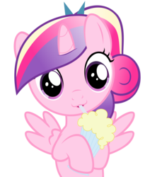 Size: 4108x5000 | Tagged: safe, artist:drpancakees, princess cadance, pony, g4, :3, absurd resolution, cute, cutedance, female, filly, looking at you, milkshake, milkshake ponies, simple background, smiling, solo, transparent background, vector