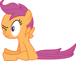 Size: 9299x7469 | Tagged: safe, artist:deadparrot22, scootaloo, pony, g4, absurd resolution, female, scrunchy face, simple background, solo, transparent background, vector