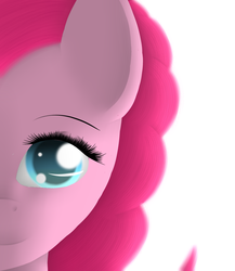 Size: 1300x1500 | Tagged: dead source, safe, artist:glittersonyourface, pinkie pie, earth pony, pony, g4, bust, female, mare, simple background, smiling, solo, white background