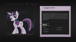 Size: 1920x1080 | Tagged: safe, artist:pims1978, twilight sparkle, g4, select your weapon, wallpaper