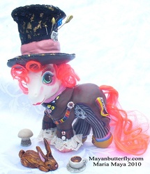Size: 534x620 | Tagged: safe, artist:mayanbutterfly, pony, g3, customized toy, irl, mad hatter, photo, ponified, toy