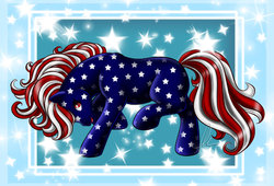 Size: 900x612 | Tagged: safe, artist:uppun, g3, flag, nation ponies, ponified, united states