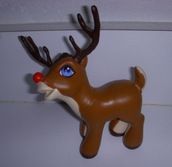 Size: 400x391 | Tagged: safe, artist:colorscapesart, deer, deer pony, hybrid, original species, reindeer, g3, 2011, customized toy, irl, male, photo, ponified, rudolph the red nosed reindeer, rudolph the red nosed reindeer (1964)