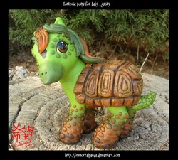 Size: 720x648 | Tagged: safe, artist:immortalpanda, tortoise, g3, 2008, female, irl, photo, ponified, sculpture, tortoise pony