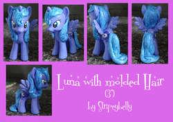 Size: 750x528 | Tagged: safe, artist:stripeybelly, princess luna, pony, g4, brushable, customized toy, irl, photo, solo, toy