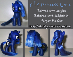 Size: 900x708 | Tagged: safe, artist:kanamai, princess luna, pony, g4, brushable, customized toy, female, filly, irl, photo, solo, toy