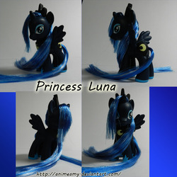 Size: 1000x1000 | Tagged: safe, artist:animeamy, princess luna, pony, g4, brushable, customized toy, irl, photo, solo, toy
