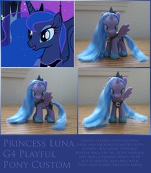 Size: 800x915 | Tagged: safe, artist:psychotaryin, princess luna, pony, g4, brushable, customized toy, irl, photo, solo, toy