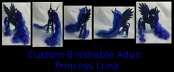 Size: 3718x1534 | Tagged: safe, artist:gryphyn-bloodheart, princess luna, pony, g4, brushable, customized toy, irl, photo, solo, toy
