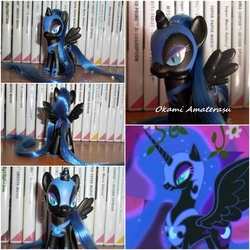 Size: 1204x1204 | Tagged: safe, artist:soulren, nightmare moon, pony, g4, brushable, customized toy, irl, photo, solo, toy