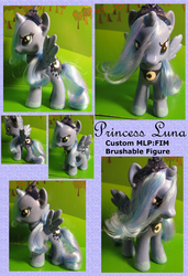 Size: 2760x4037 | Tagged: safe, artist:merriweather-flight, princess luna, pony, g4, brushable, customized toy, irl, photo, solo, toy