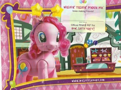 Size: 3175x2347 | Tagged: dead source, safe, pinkie pie, pony, g4, official, brochure, crystal empire, hasbro, irl, photo, toy, walkin' talkin' pinkie pie