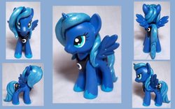 Size: 640x400 | Tagged: safe, artist:electricmayhem8416, princess luna, pony, g4, brushable, customized toy, irl, photo, s1 luna, solo, toy