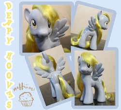 Size: 767x700 | Tagged: safe, artist:autumnalone, derpy hooves, pony, g4, brushable, customized toy, irl, photo, solo, toy