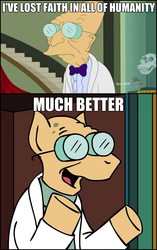 Size: 606x967 | Tagged: safe, angry, crossover, farnsworth, futurama, glasses, happy, image macro, male, ponified