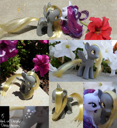 Size: 661x719 | Tagged: safe, artist:theforbiddensecrets, derpy hooves, rarity, pony, g4, brushable, customized toy, irl, photo, toy