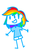 Size: 400x600 | Tagged: safe, artist:missmagikarp, rainbow dash, human, g4, clothes, female, humanized, simple background, solo, stick figure, white background