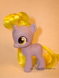 Size: 448x588 | Tagged: safe, artist:okiegurl1981, dinky hooves, pony, g4, brushable, customized toy, irl, photo, toy
