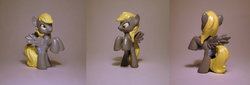 Size: 1280x435 | Tagged: safe, artist:coffeblack, derpy hooves, pony, g4, customized toy, irl, photo, solo, toy