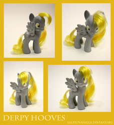 Size: 950x1044 | Tagged: safe, artist:saltedvanilla, derpy hooves, pony, g4, brushable, customized toy, irl, photo, solo, toy