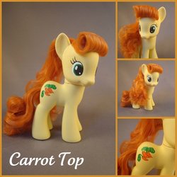 Size: 900x900 | Tagged: safe, artist:hannaliten, carrot top, golden harvest, pony, g4, brushable, customized toy, irl, photo, toy