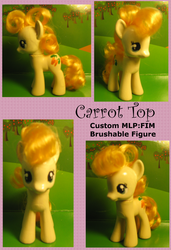 Size: 900x1316 | Tagged: safe, artist:merriweather-flight, carrot top, golden harvest, pony, g4, brushable, customized toy, irl, photo, toy