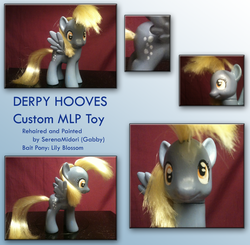 Size: 1731x1696 | Tagged: safe, artist:serenamidori, derpy hooves, pony, g4, brushable, customized toy, irl, photo, solo, toy