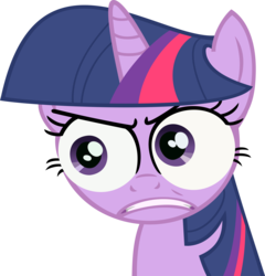 Size: 5498x5716 | Tagged: safe, artist:choopy, twilight sparkle, pony, unicorn, g4, the crystal empire, absurd resolution, eyes, female, mare, reaction image, simple background, solo, special eyes, transparent background, unicorn twilight, vector