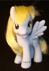 Size: 448x645 | Tagged: safe, artist:okiegurl1981, derpy hooves, pony, g4, brushable, customized toy, irl, photo, solo, toy