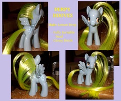 Size: 2180x1820 | Tagged: safe, artist:gryphyn-bloodheart, derpy hooves, pony, g4, brushable, customized toy, irl, photo, solo, toy
