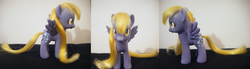 Size: 2000x550 | Tagged: safe, artist:kiddysa-bunnpire, derpy hooves, pony, g4, brushable, customized toy, irl, photo, solo, toy