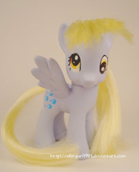 Size: 645x799 | Tagged: safe, artist:okiegurl1981, derpy hooves, pony, g4, brushable, customized toy, irl, photo, solo, toy