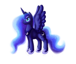 Size: 768x640 | Tagged: safe, artist:piniee, princess luna, pony, g4, female, simple background, solo