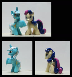 Size: 1512x1626 | Tagged: safe, artist:mlpendlessnight, bon bon, lyra heartstrings, sweetie drops, earth pony, pony, g4, customized toy, irl, photo, toy