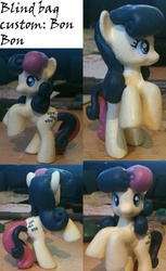 Size: 300x489 | Tagged: safe, artist:leighoflight, bon bon, sweetie drops, earth pony, pony, g4, customized toy, irl, photo, toy