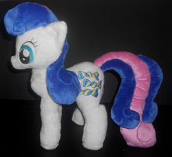 Size: 645x587 | Tagged: safe, artist:sophie scruggs, bon bon, sweetie drops, g4, irl, perfect tail, photo, plushie