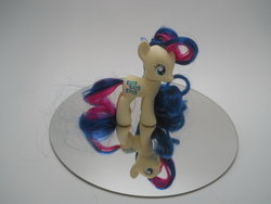 Size: 900x675 | Tagged: safe, artist:tiellanicole, bon bon, sweetie drops, earth pony, pony, g4, brushable, customized toy, irl, photo, toy