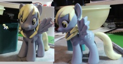 Size: 1831x953 | Tagged: safe, artist:big-joop, derpy hooves, pony, g4, brushable, customized toy, irl, photo, solo, toy
