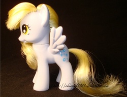 Size: 587x448 | Tagged: safe, artist:okiegurl1981, derpy hooves, pony, g4, brushable, customized toy, irl, photo, solo, toy
