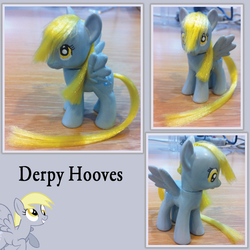 Size: 700x700 | Tagged: safe, artist:stealthyclaw, derpy hooves, pony, g4, brushable, customized toy, irl, photo, solo, toy
