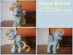 Size: 1875x1419 | Tagged: safe, artist:baked-bads, derpy hooves, pony, g4, brushable, customized toy, irl, photo, solo, toy