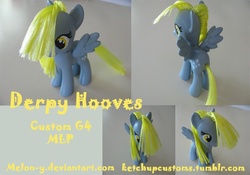 Size: 720x504 | Tagged: safe, artist:melon-y, derpy hooves, pony, g4, brushable, customized toy, irl, photo, solo, toy