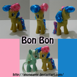 Size: 900x900 | Tagged: safe, artist:animeamy, bon bon, lyra heartstrings, sweetie drops, earth pony, pony, unicorn, g4, brushable, customized toy, irl, photo, toy