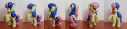 Size: 1024x237 | Tagged: safe, artist:atelok, bon bon, sweetie drops, earth pony, pony, g4, customized toy, irl, photo, toy